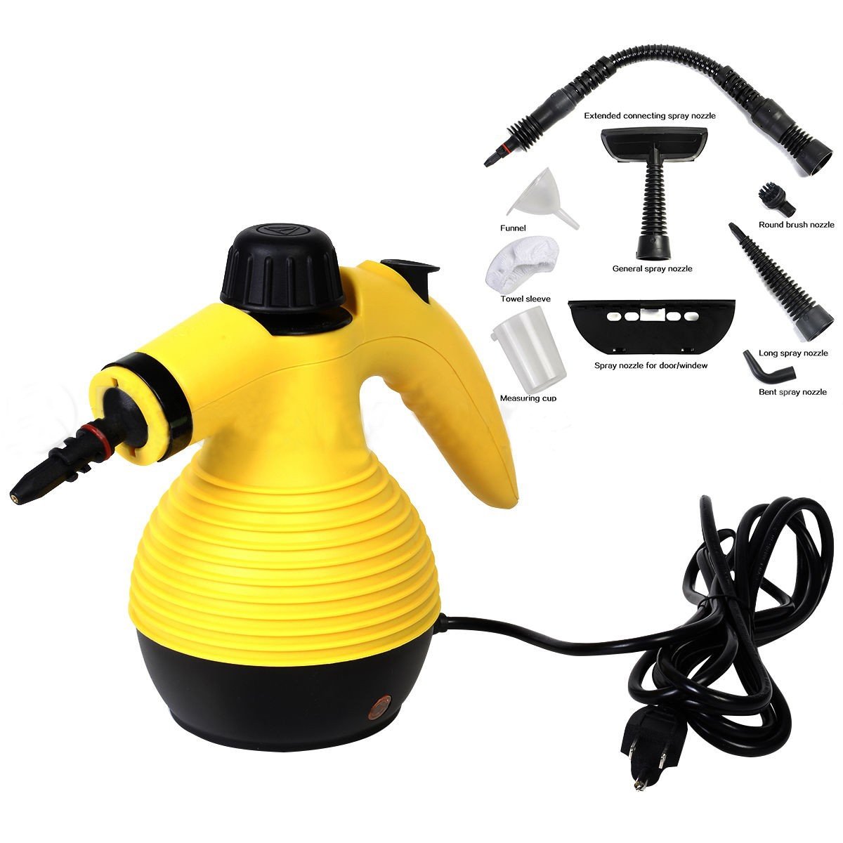 1050W Multi-Purpose Handheld Pressurized Steam Cleaner-Blue