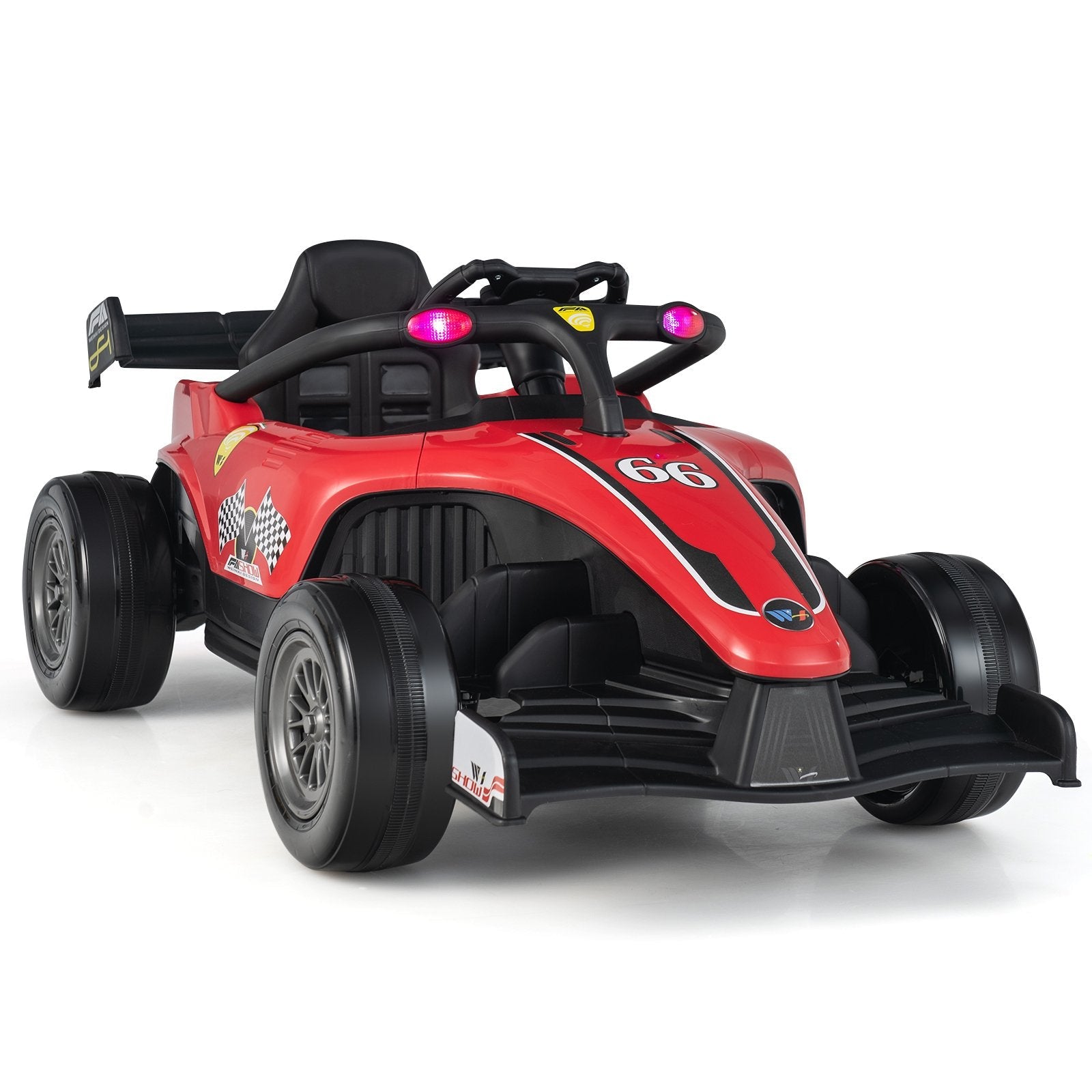 12V Kids Ride on Electric Formula Racing Car with Remote Control-Pink