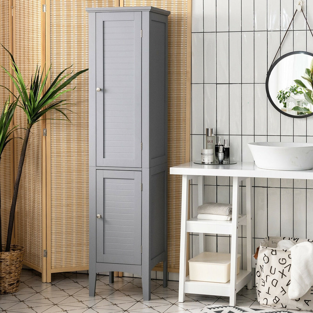 Freestanding Bathroom Storage Cabinet for Kitchen and Living Room-Black
