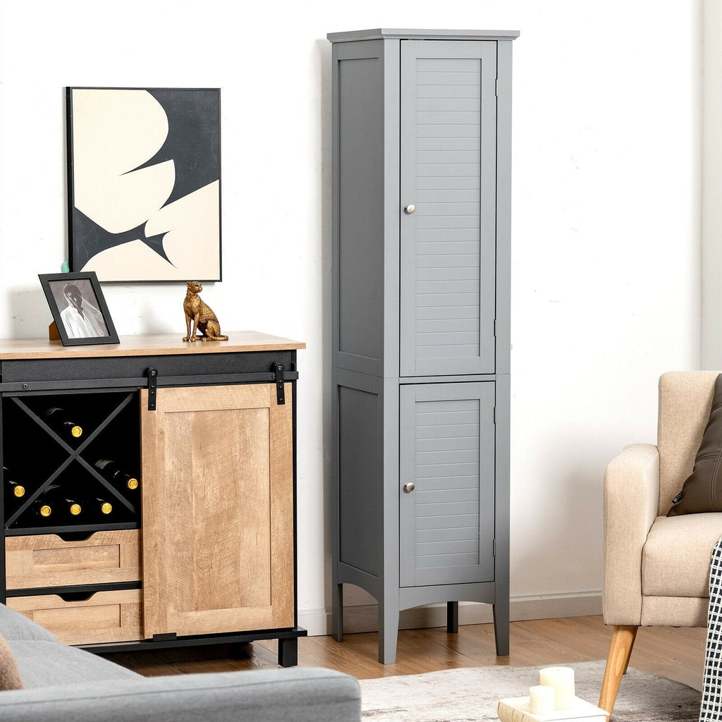 Freestanding Bathroom Storage Cabinet for Kitchen and Living Room-Black
