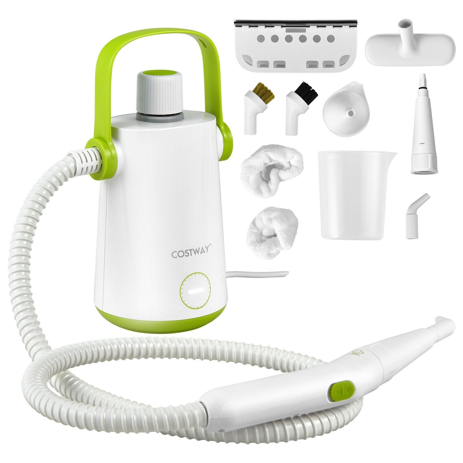 1000W Multifunction Portable Hand-held Steam Cleaner with 10 Accessories-Gray