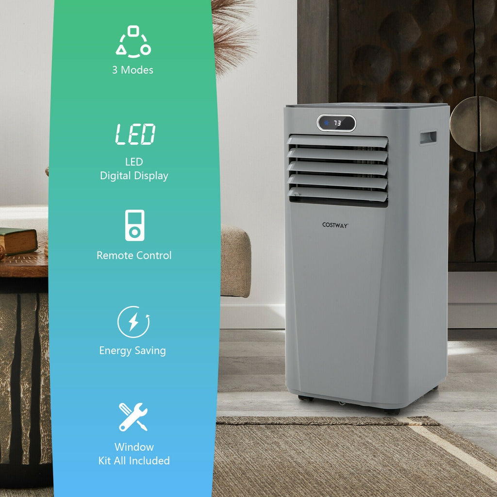 8000BTU 3-in-1 Portable Air Conditioner with Remote Control-Dark Blue