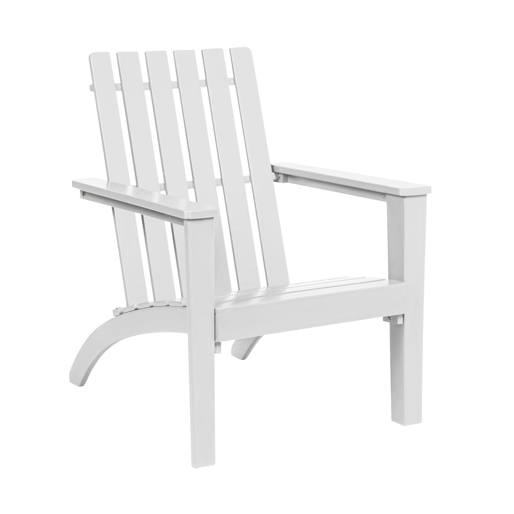 Outdoor Durable Patio Acacia Wood Adirondack Lounge Armchair-Black