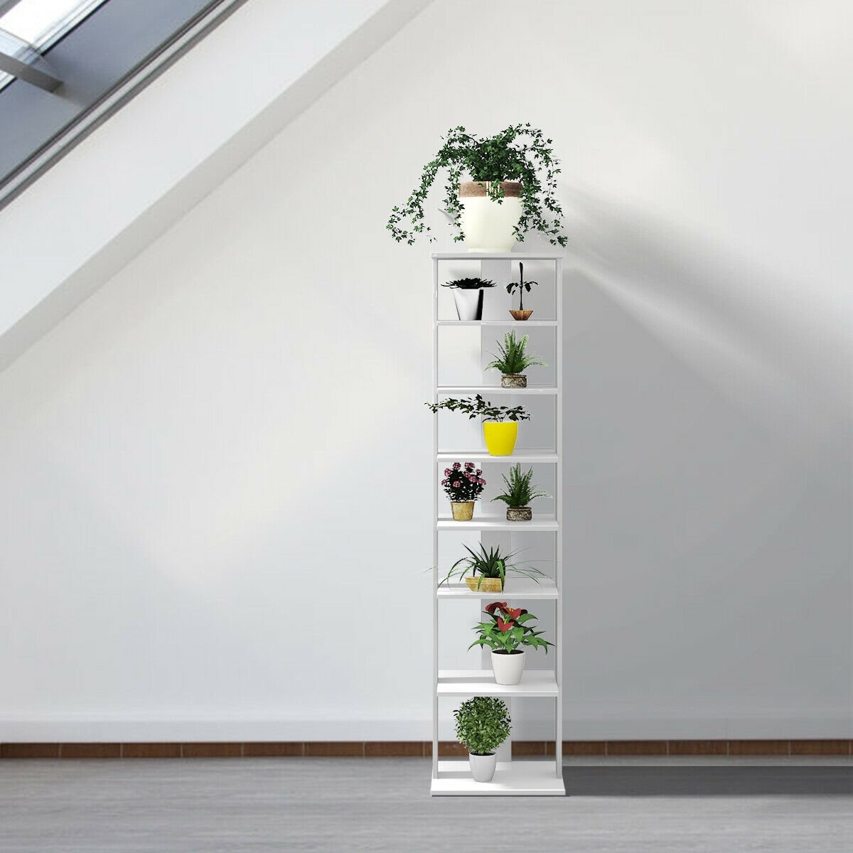 7-Tier Shoe Rack Practical Free Standing Shelves Storage Shelves-Black