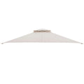 10 x 12 Feet Gazebo Replacement Top with Air Vent and Drainage Holes-Beige
