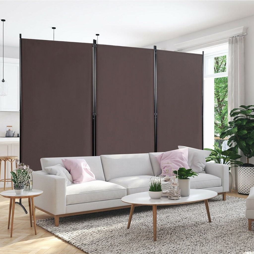 3-Panel Room Divider Folding Privacy Partition Screen for Office Room-Black
