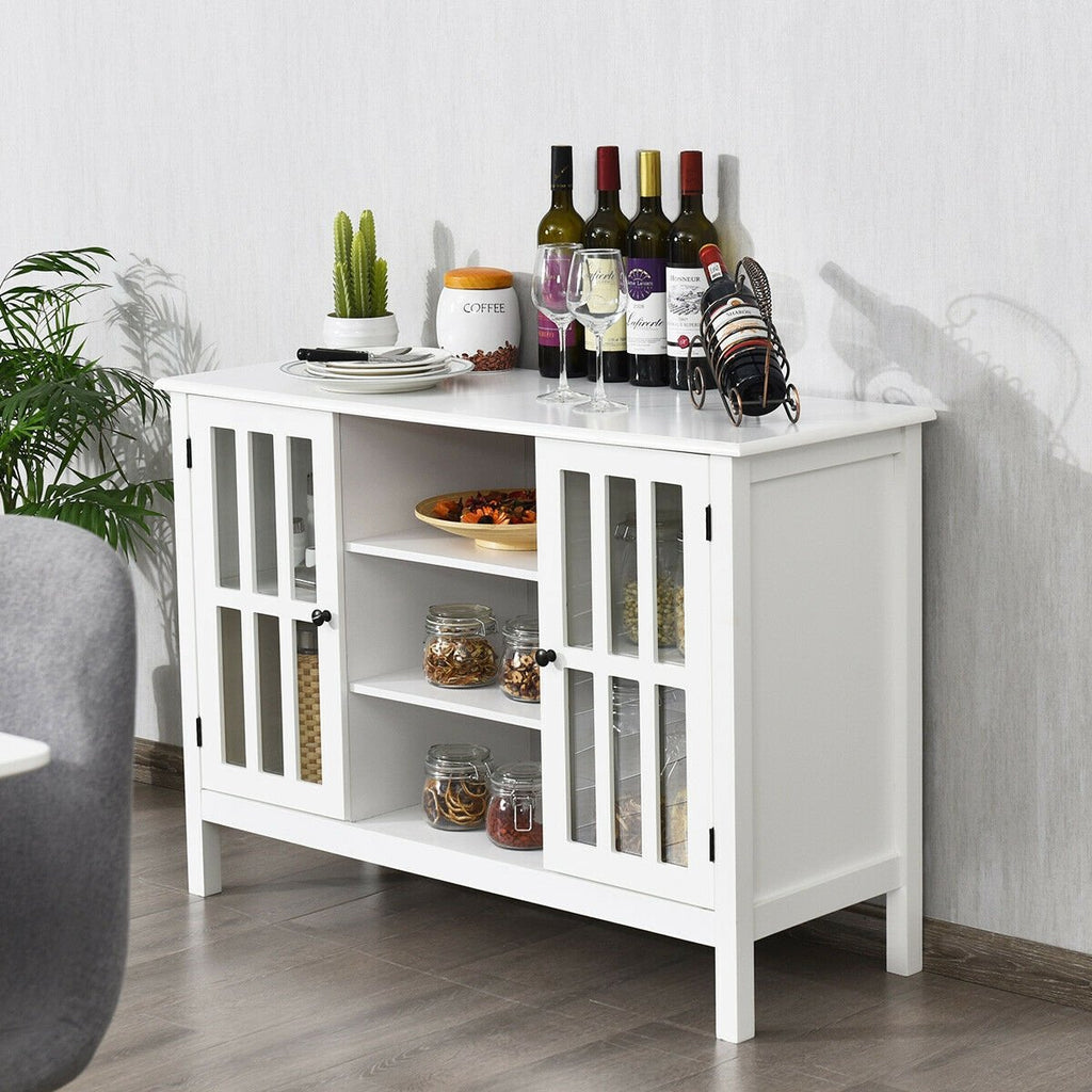 Wooden TV Stand Console Cabinet for 50 Inch TV-Brown
