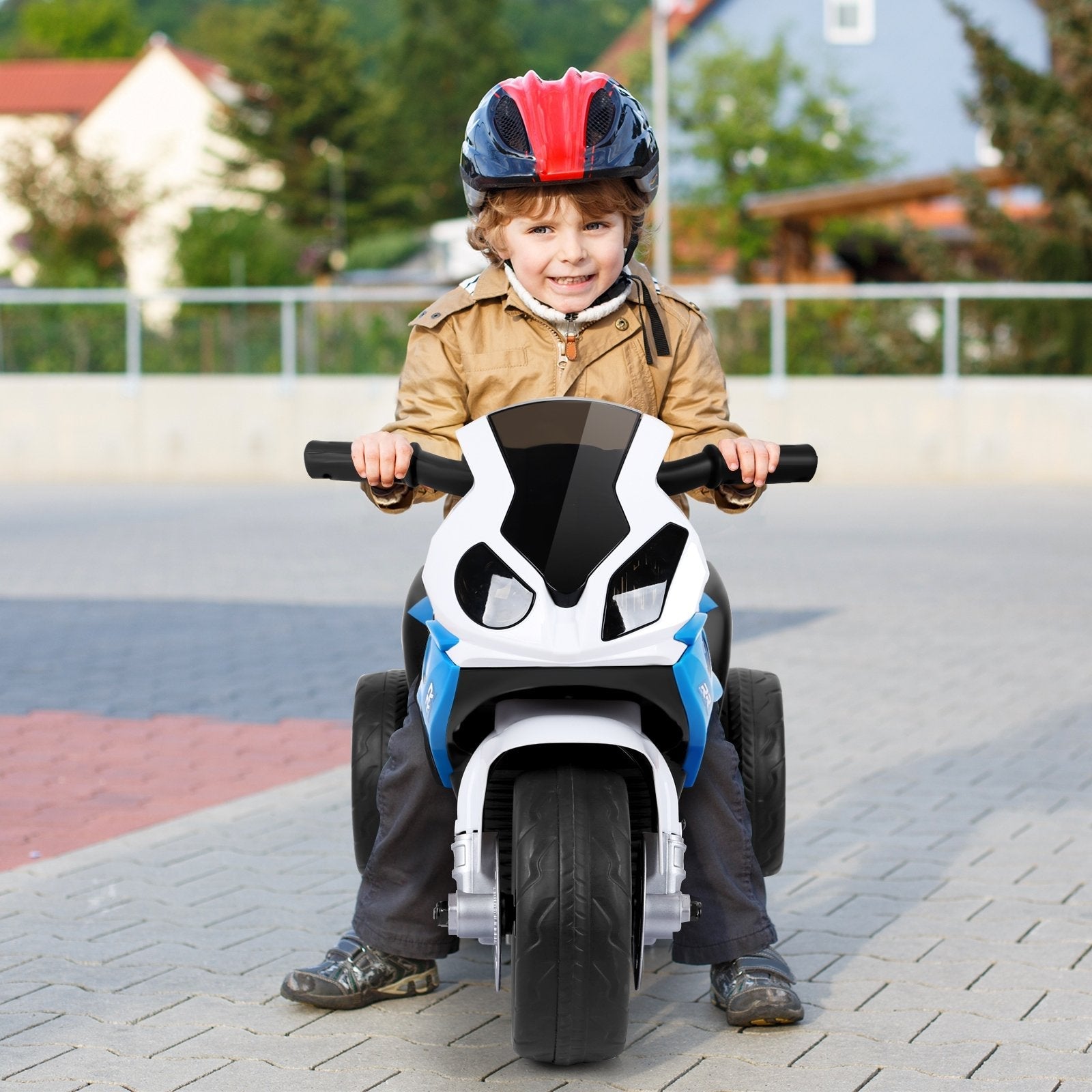 6V Kids 3 Wheels Riding BMW Licensed Electric Motorcycle-Black