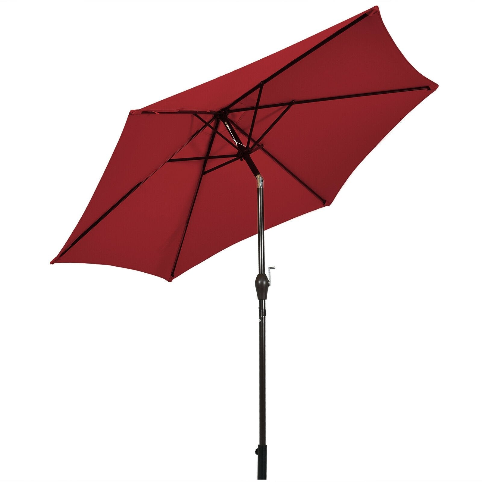 9 ft Outdoor Market Patio Table Umbrella Push Button Tilt Crank Lift-Beige