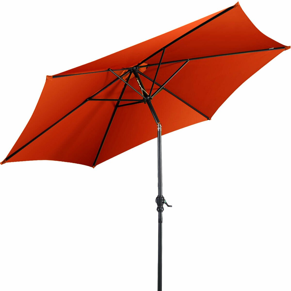 9 ft Outdoor Market Patio Table Umbrella Push Button Tilt Crank Lift-Beige