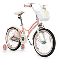 18 Inch Kids Adjustable Bike Toddlers with Training Wheels-Pink