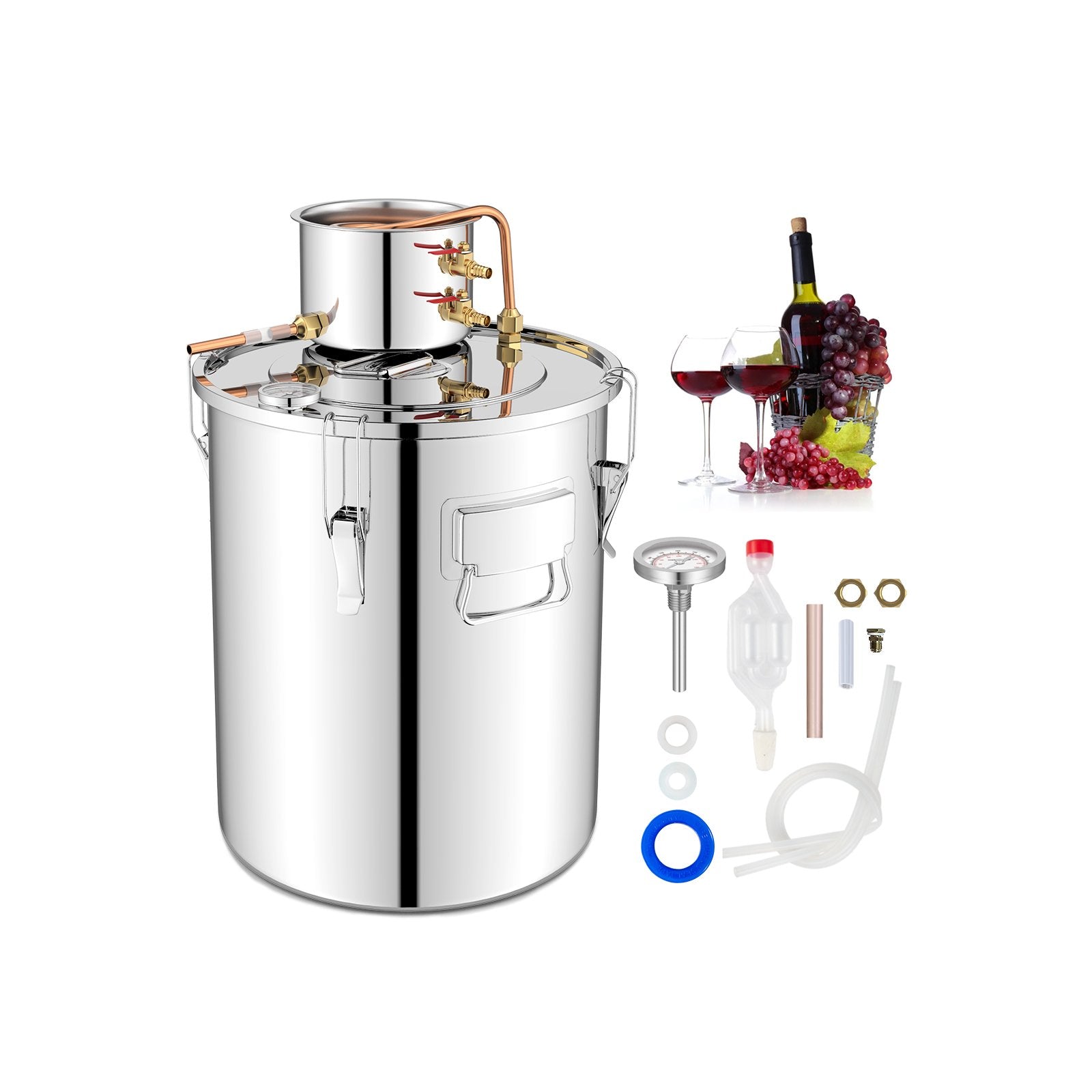 5 Gal 40 L Water Juicer Maker with 2 Stainless Steel Pots-5 Gal