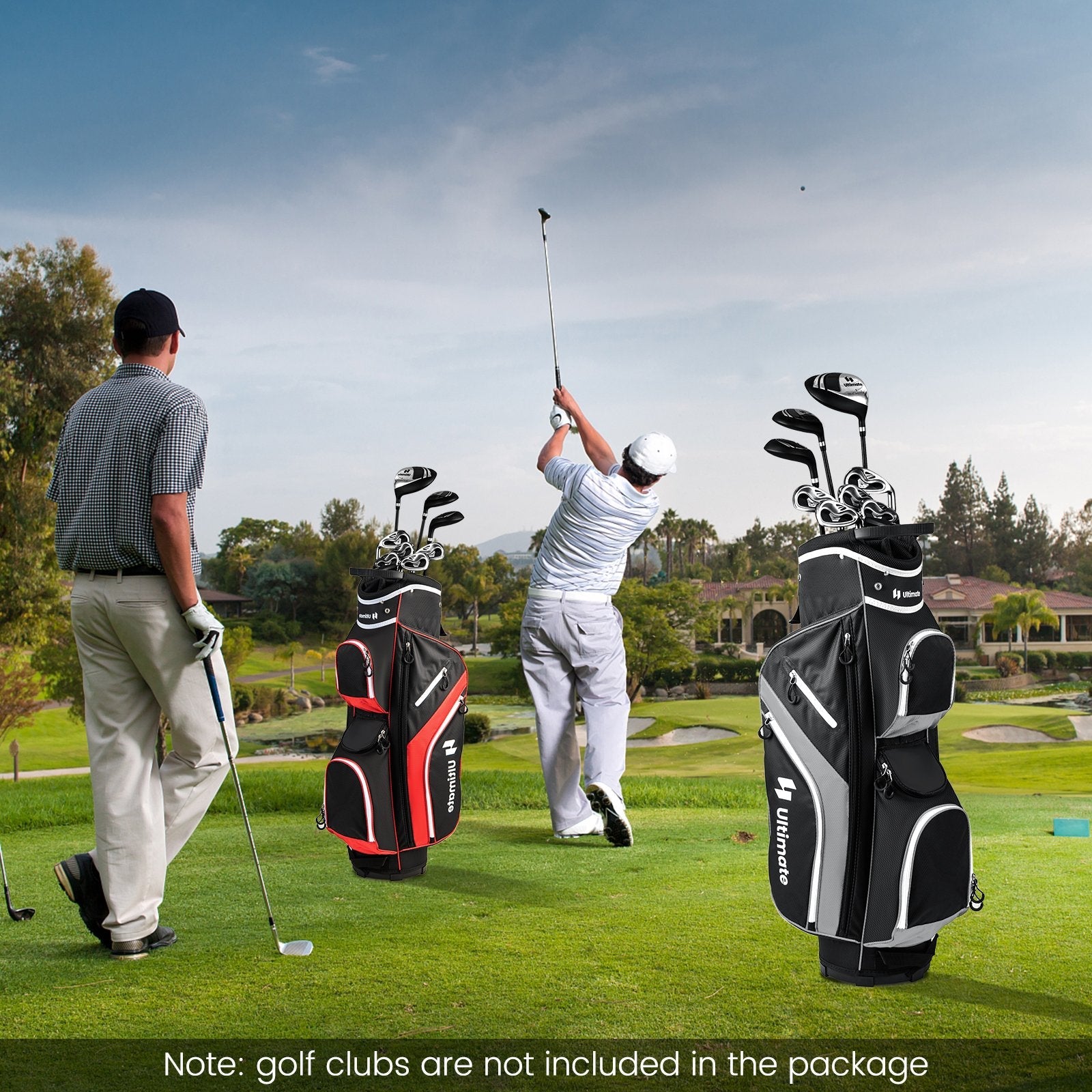 Golf Cart Bag with 14 Way Top Dividers-Blue