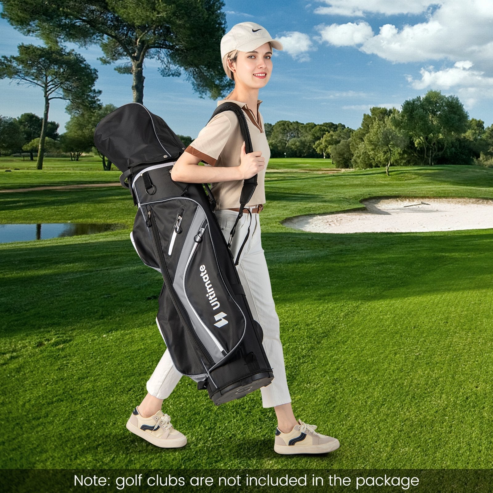 Golf Cart Bag with 14 Way Top Dividers-Blue