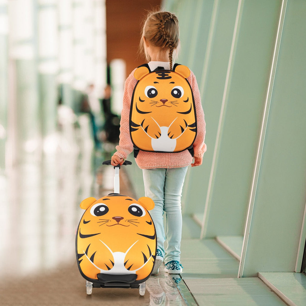 Lightweight and Portable Rolling Suitcase for Children-Pink