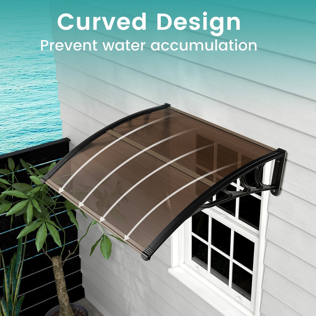 Outdoor Front Door Patio Overhang Awning for Sunlight Rain Snow Wind Protection-80 x 40 Inch