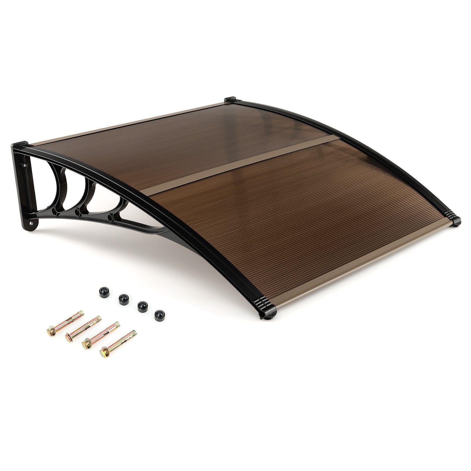 Outdoor Front Door Patio Overhang Awning for Sunlight Rain Snow Wind Protection-80 x 40 Inch