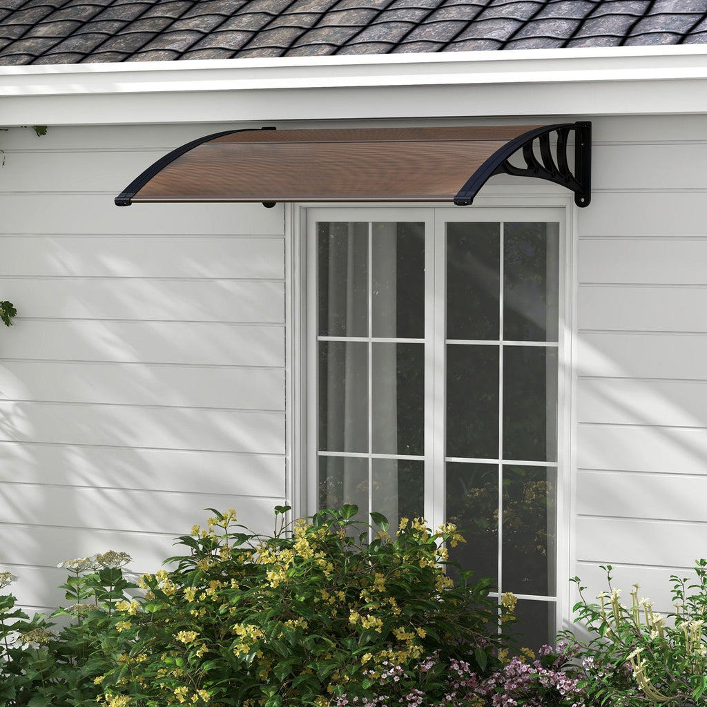 Outdoor Front Door Patio Overhang Awning for Sunlight Rain Snow Wind Protection-80 x 40 Inch