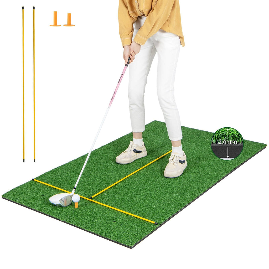 5 x 3 ft Artificial Turf Grass Practice Mat for Indoors and Outdoors-32mm