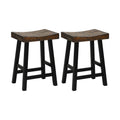24 Inch Solid Wood Saddle-Seat with Curved Seat Surface and Comfortable Footrests-24 inches