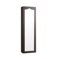 Door Hanging Mirror Jewelry Armoire with Full Length Mirror and 6 Drawers-Black
