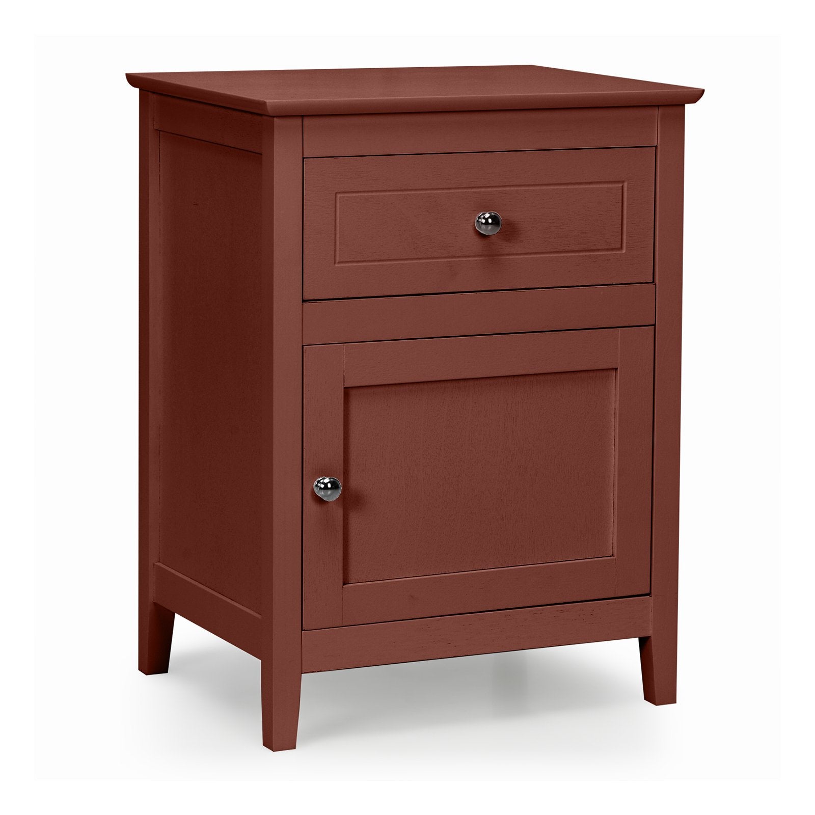 2-Tier Accent Table with Spacious Tabletop-Dark Brown