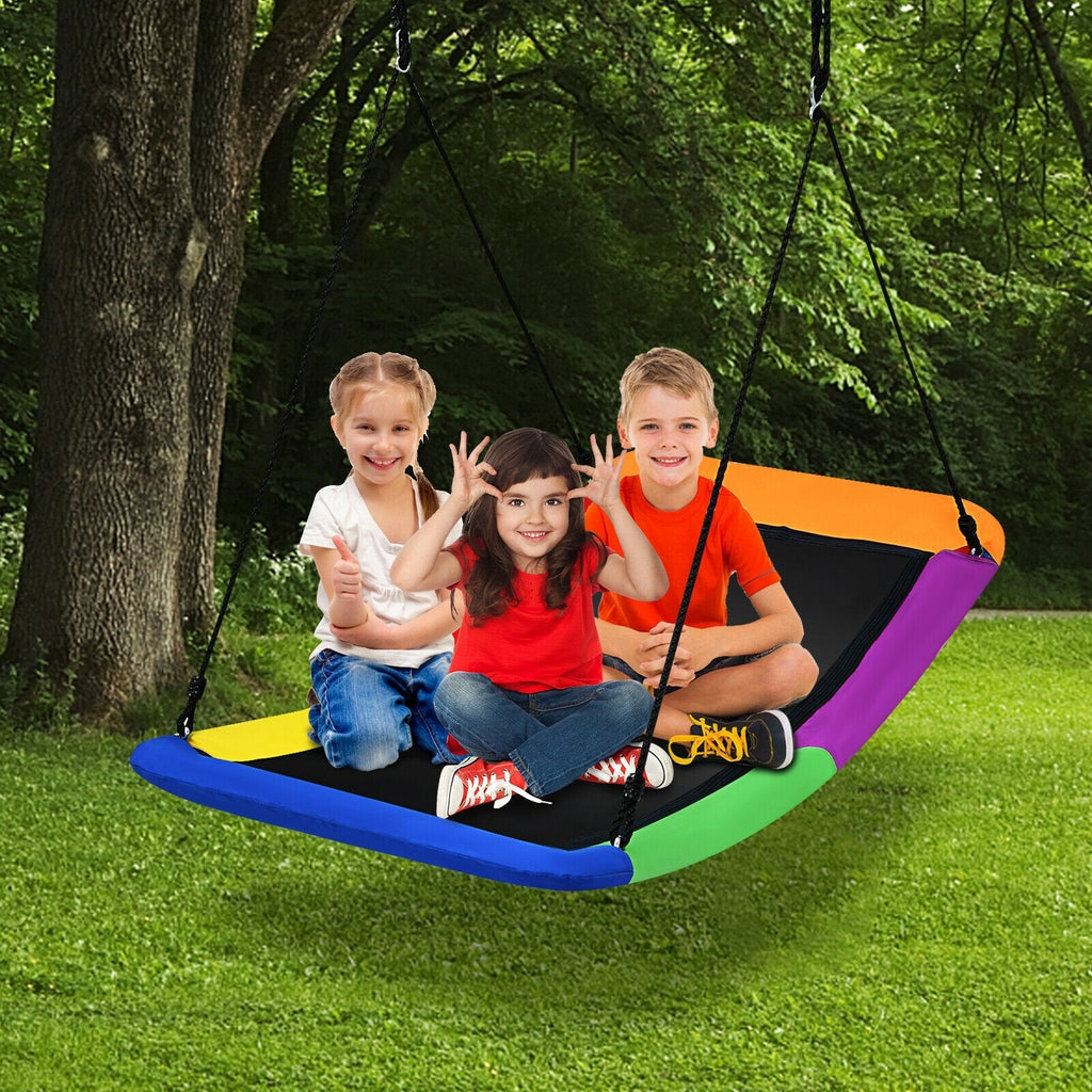 700lb Giant 60 Inch Platform Tree Swing for Kids and Adults-Blue
