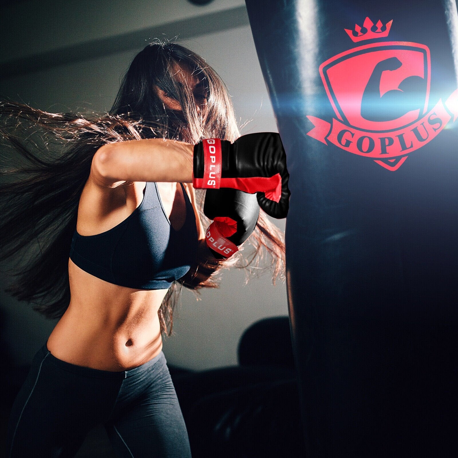 Filled Punching Bag Set for Adults- 56 lbs