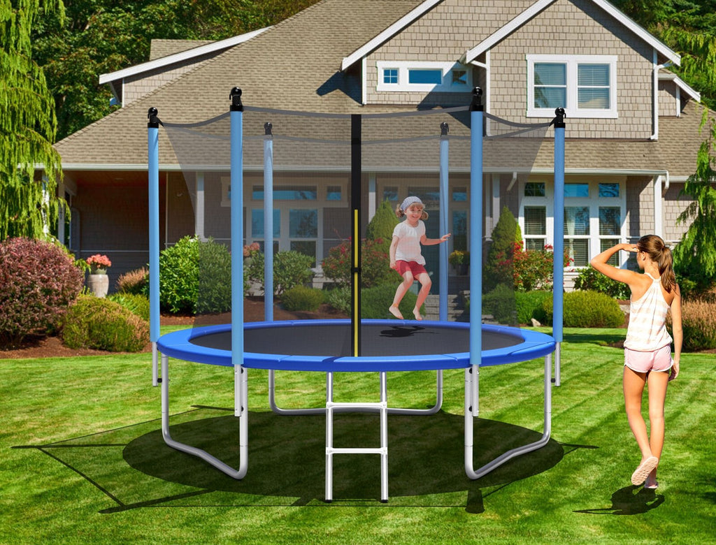 Outdoor Trampoline with Safety Closure Net-8 ft