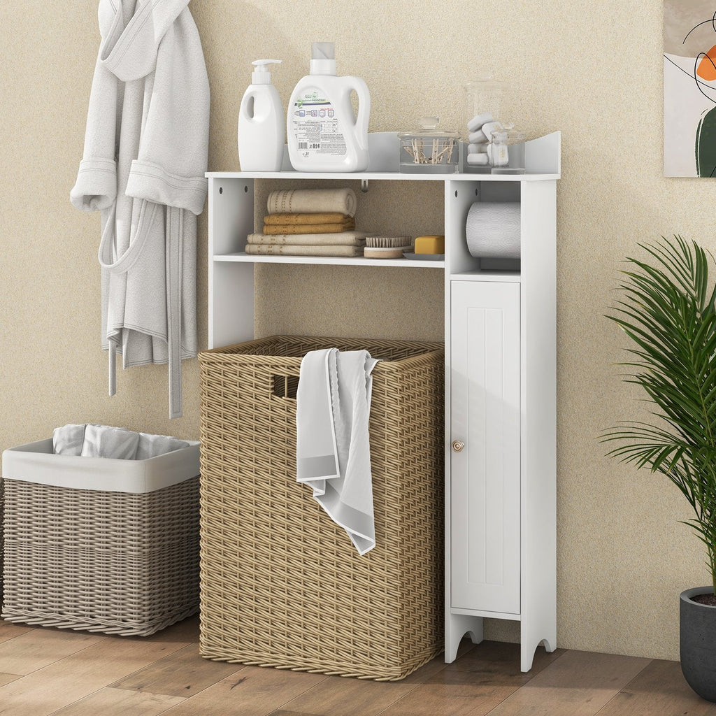 Over the Toilet Storage Cabinet with Toilet Paper Holder-Gray