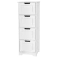 Free-Standing Side Storage Organizer with 4 Drawers-Black