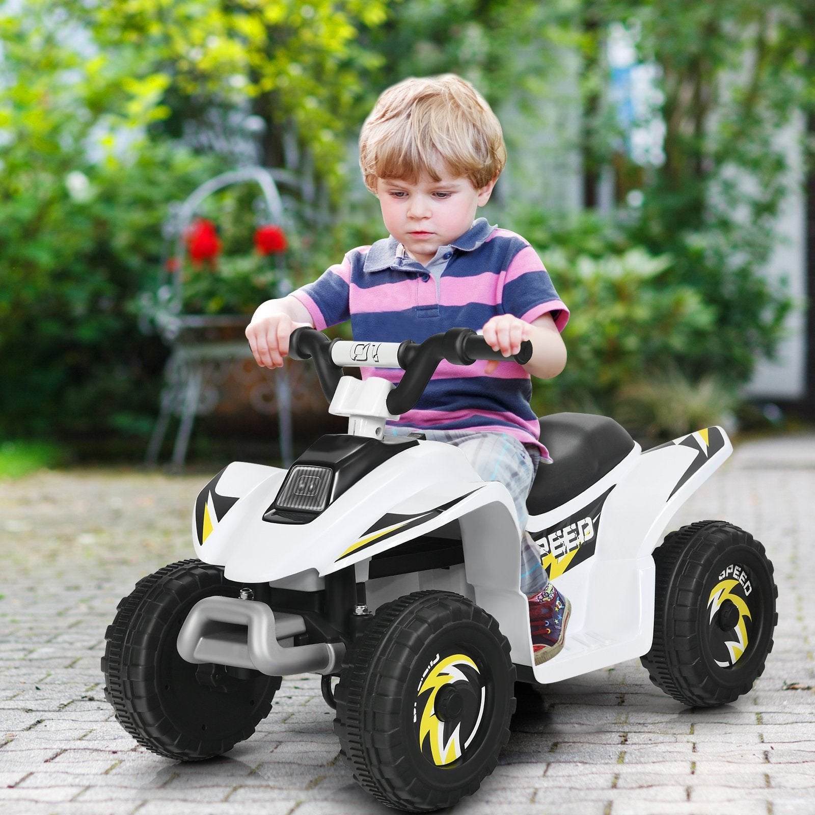 6V Kids Electric ATV 4 Wheels Ride-On Toy-Black