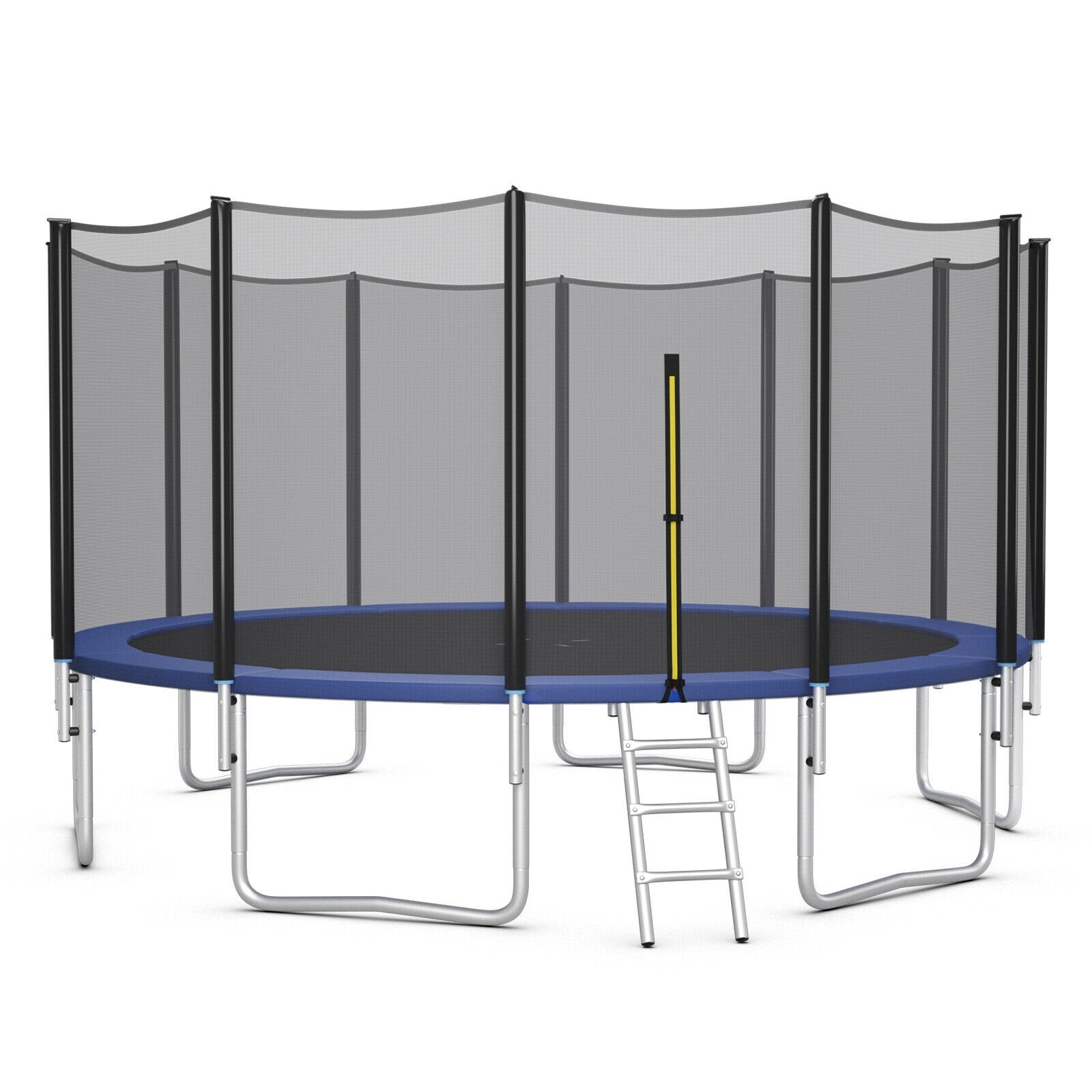 8/10/12/14/15/16 Feet Outdoor Trampoline Bounce Combo with Safety Closure Net Ladder-16 ft