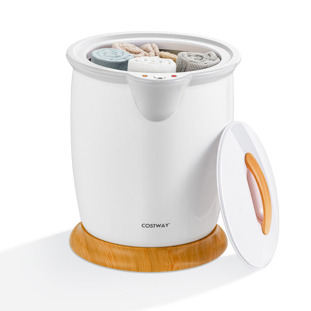 Bathroom Towel Warmer Bucket with Fragrance Holder and Auto Shut-Gray