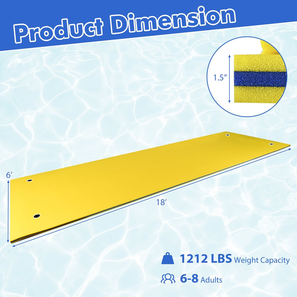 3 Layer Water Pad Foam Mat-Blue