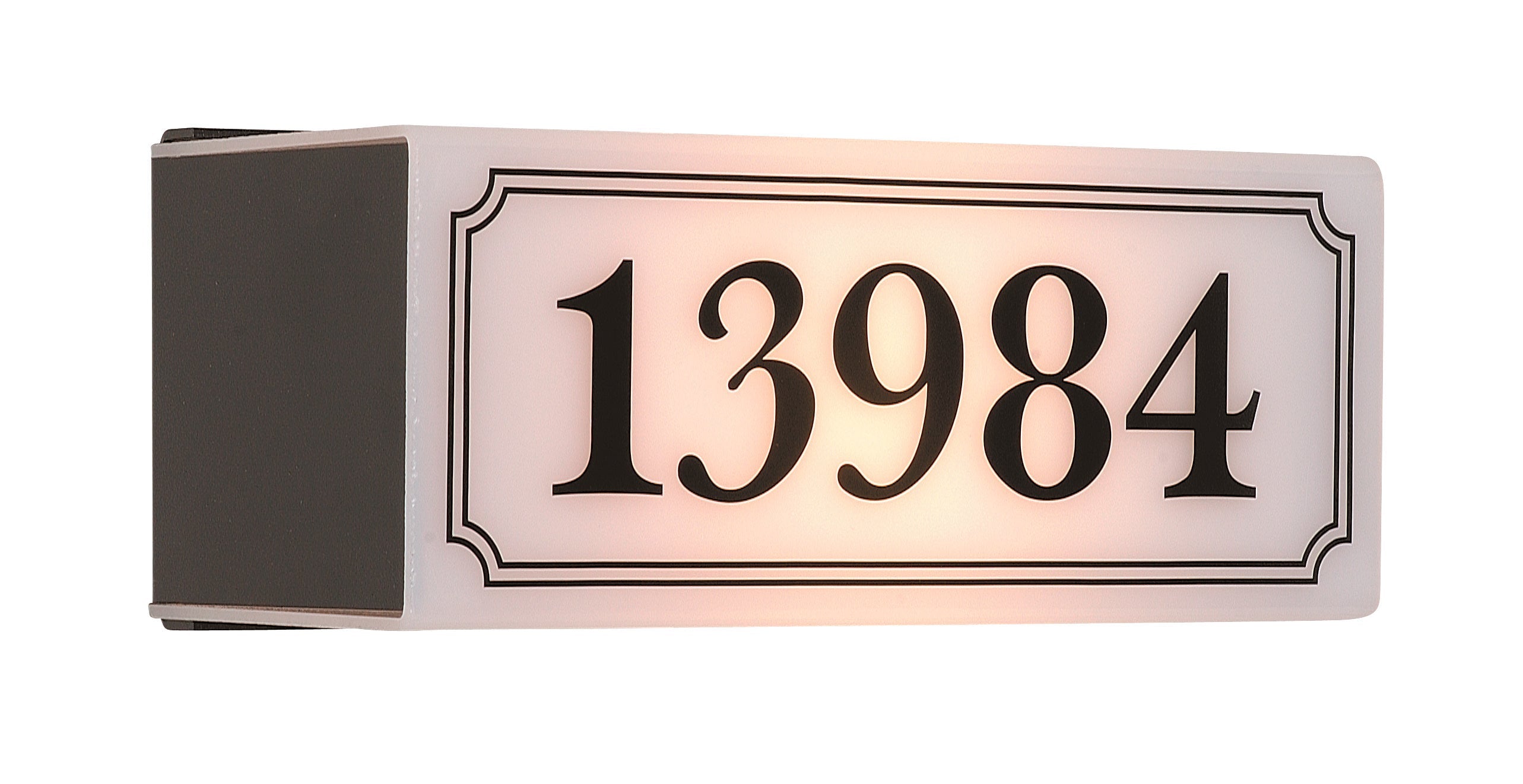 New York • Plaque d'adresse illuminé chiffres noir [1713]