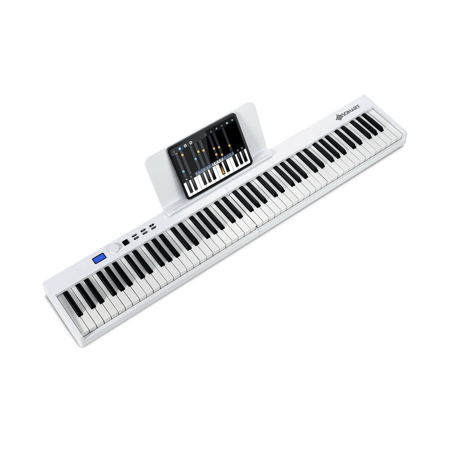 88-Key Foldable Digital Piano with MIDI and Wireless BT-Black