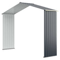 Outdoor Storage Shed Extension Kit for 9.1 Feet Shed-Gray