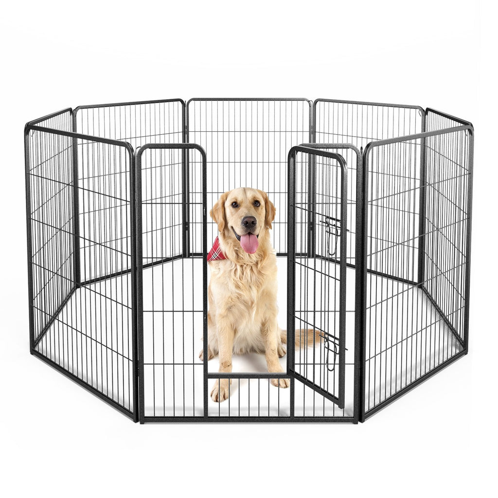 8 Panel 32 Inch Height Pet Fence Indoor Outdoor-32 inches