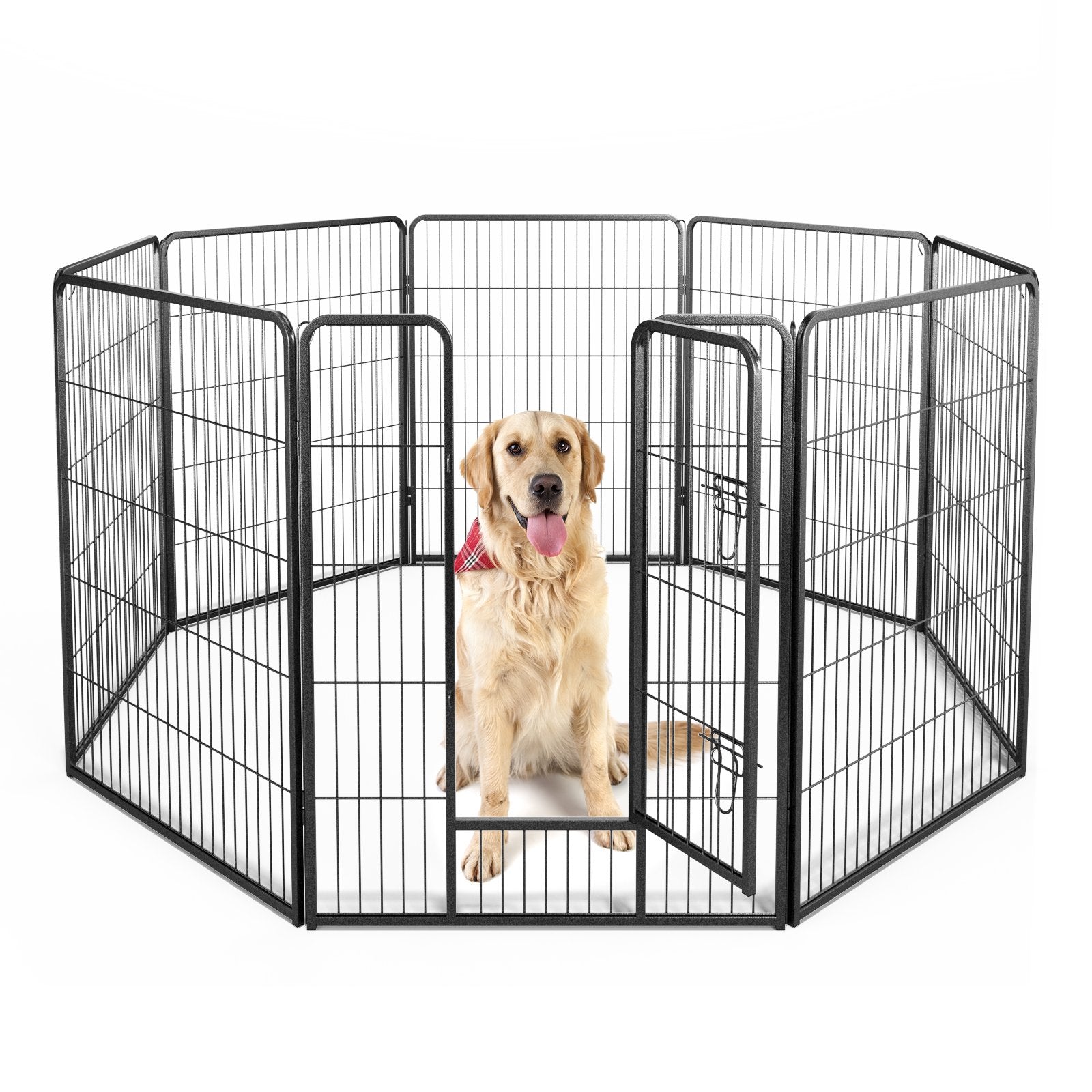 8 Panel 32 Inch Height Pet Fence Indoor Outdoor-32 inches