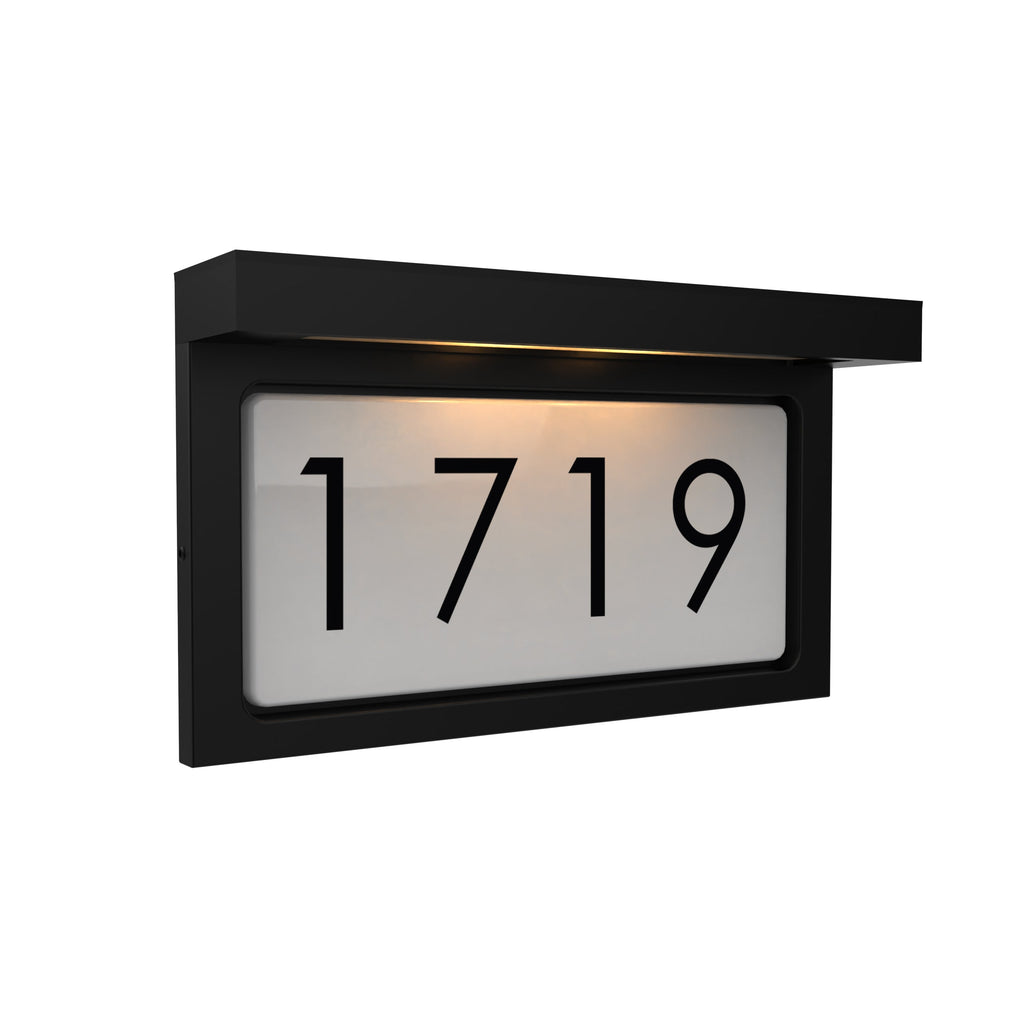 Tampa • Plaque d'adresse illuminé horizontale en céramique  [1719]