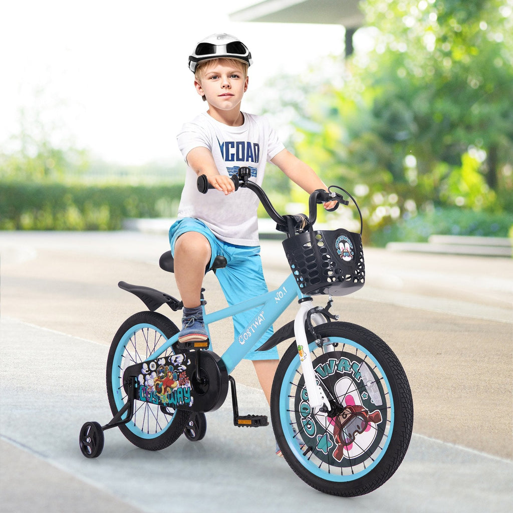 14 Inch Kids Bike with Adjustable Handlebar and Saddle for 3-5 Years Old-14 inches