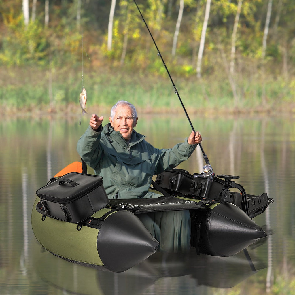 Portable Fishing Boat with 3 Detachable Storage Boxes-Camouflage