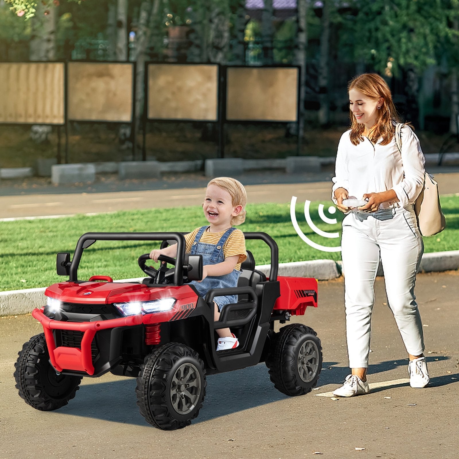 24V Ride on Dump Truck with Remote Control-Black