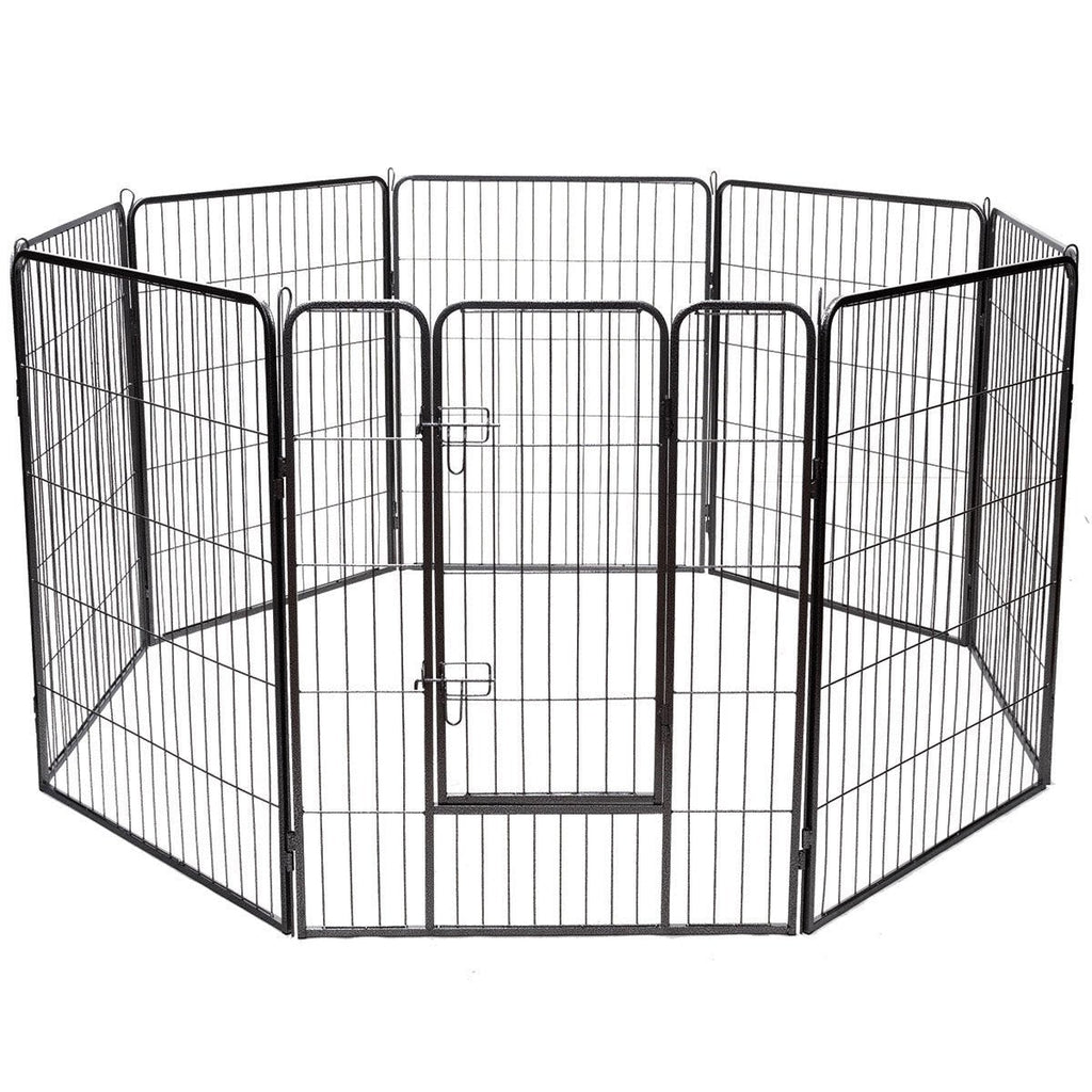 8 Metal Panel Heavy Duty Pet Playpen Dog Fence with Door-48 inches
