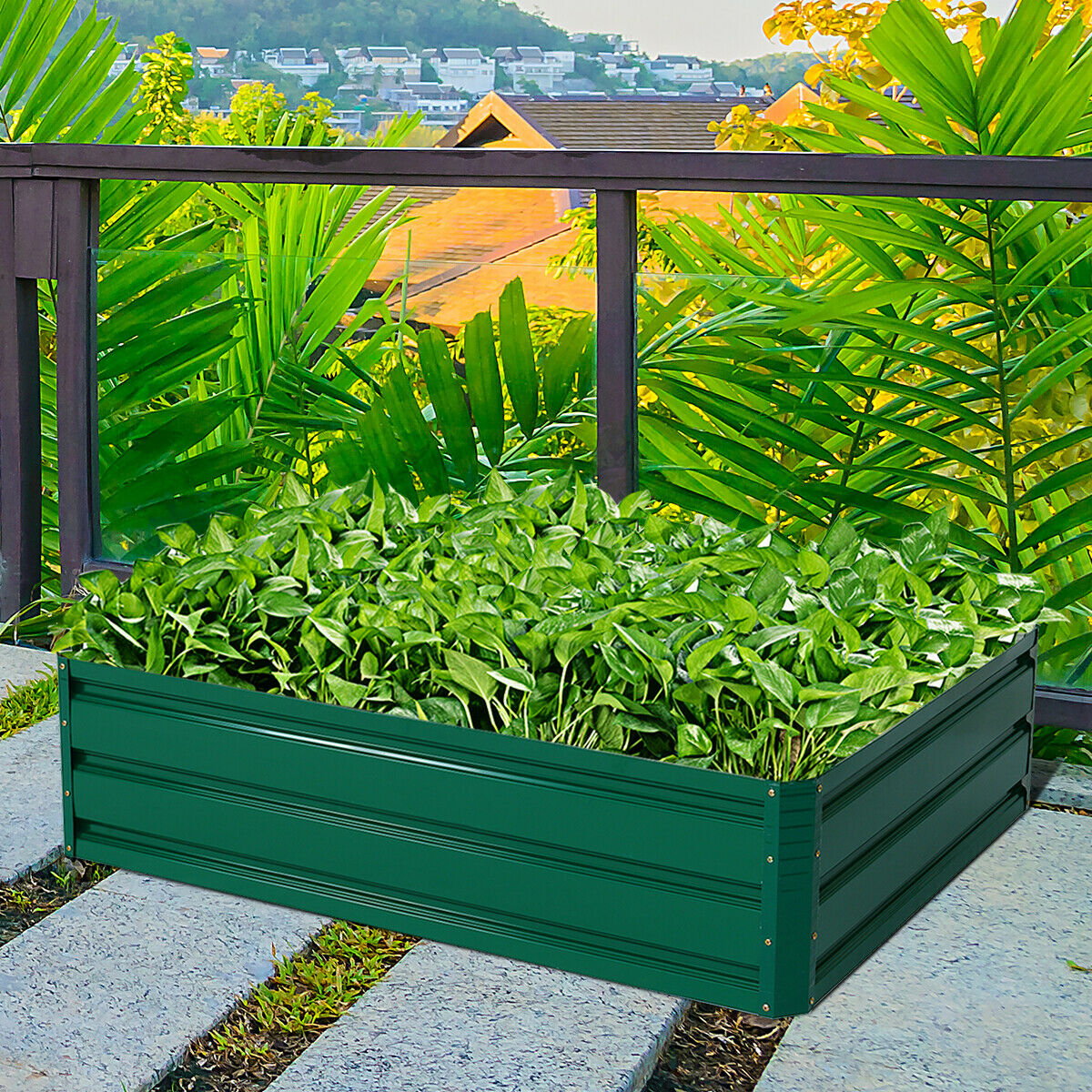 40 Inch x 32 Inch Patio Raised Garden Bed for Vegetable Flower Planting