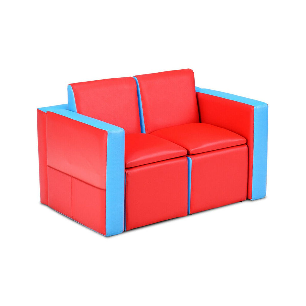 Multi-functional Kids Sofa Table Chair Set-Pink