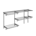 Custom Closet Organizer Kit 3 to 5 Feet Wall-Mounted Closet System with Hang Rod-Gray