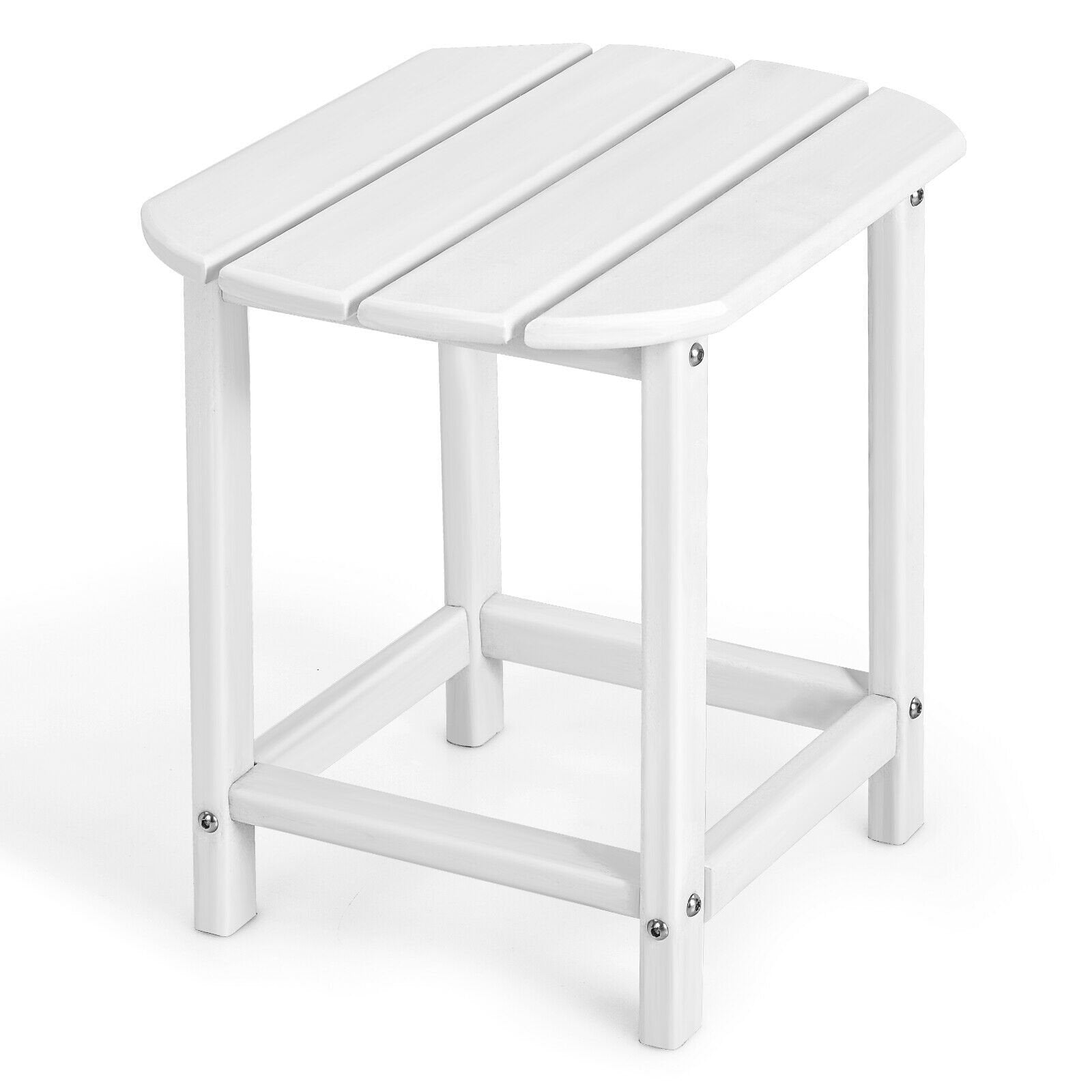 18 Inch Weather Resistant Side Table for Garden Yard Patio-Black