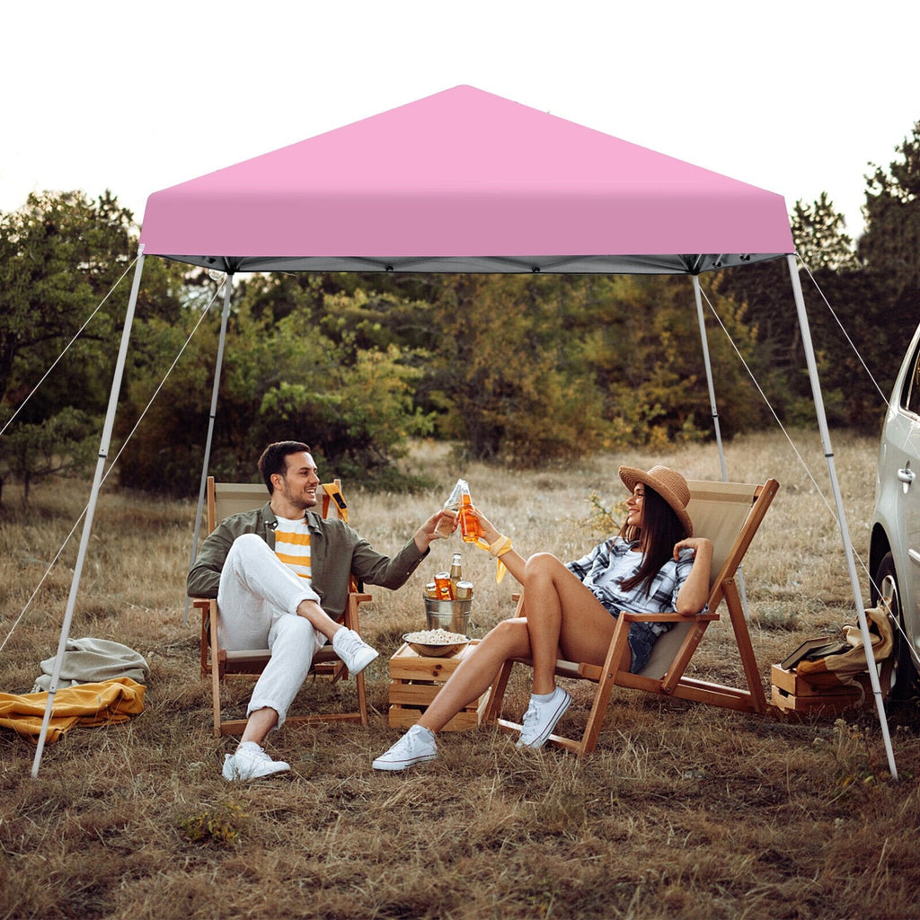 10 x 10 Feet Outdoor Instant Pop-up Canopy with Carrying Bag-Blue
